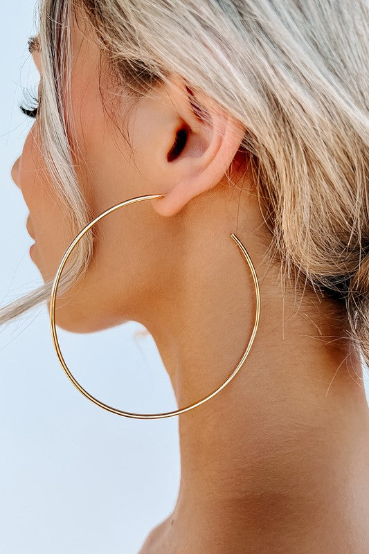 Large Hoop Earrings (Gold)