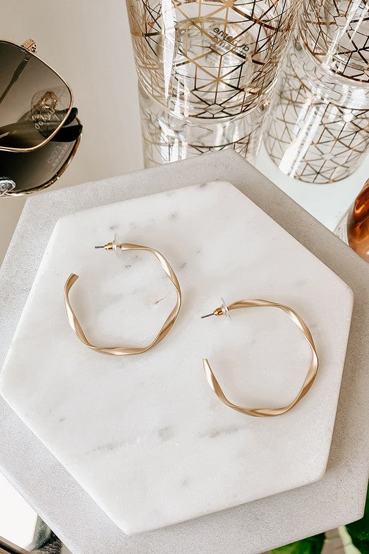 Twisted Hoop Earrings