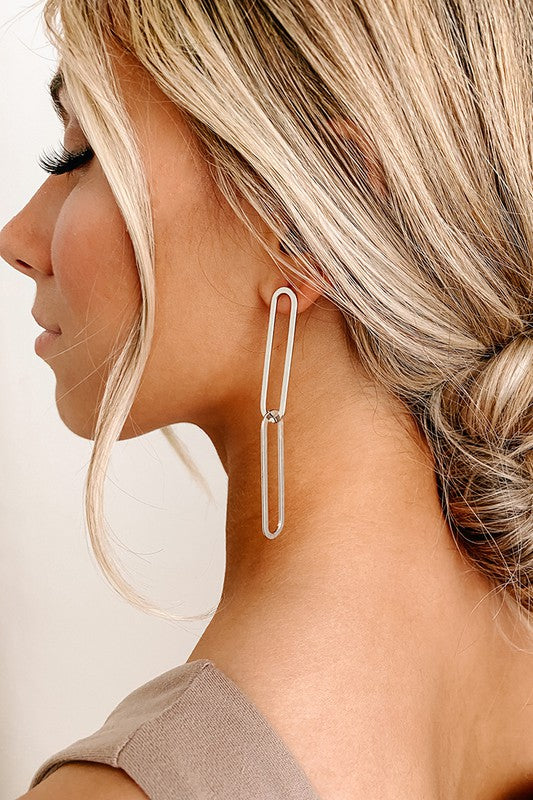 Paperclip Earrings (Silver)