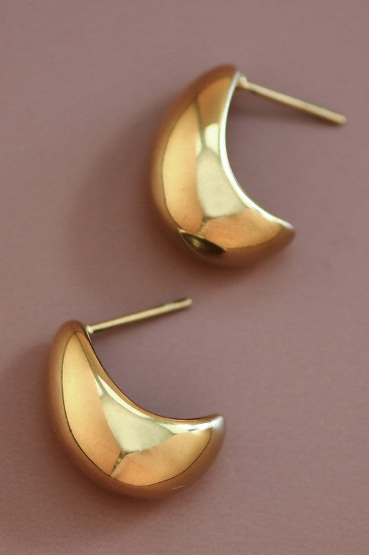 Gold Or Silver Metal Wire Round Drop Earrings