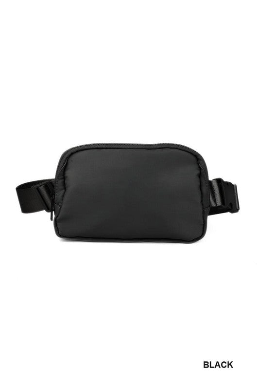 Black Everywhere Cross Body Fanny Pack Belt Bag