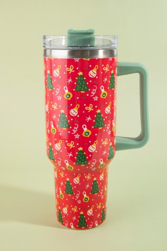 Christmas Tree And Ornaments Festive 40oz Tumbler