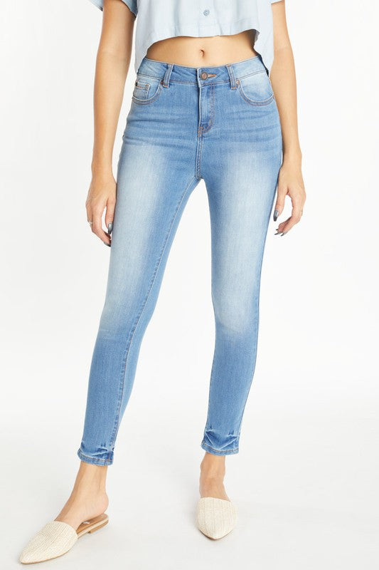 High Rise Ankle Skinny Jeans (Medium)