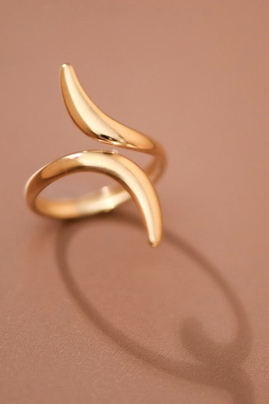 18k Non-tarnish Stainless Steel Adjustable Ring