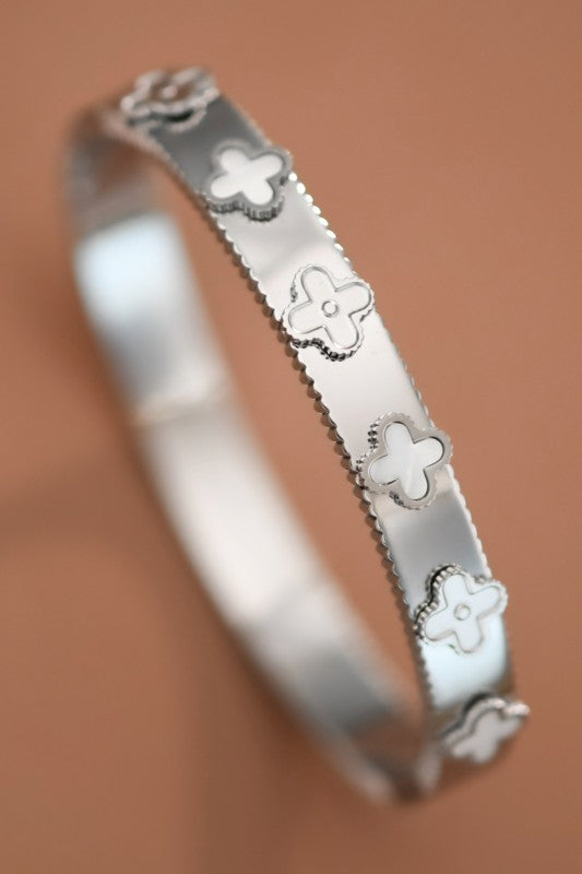 Waterproof Non-tarnish Stainless Steel Bangle (SILVER)