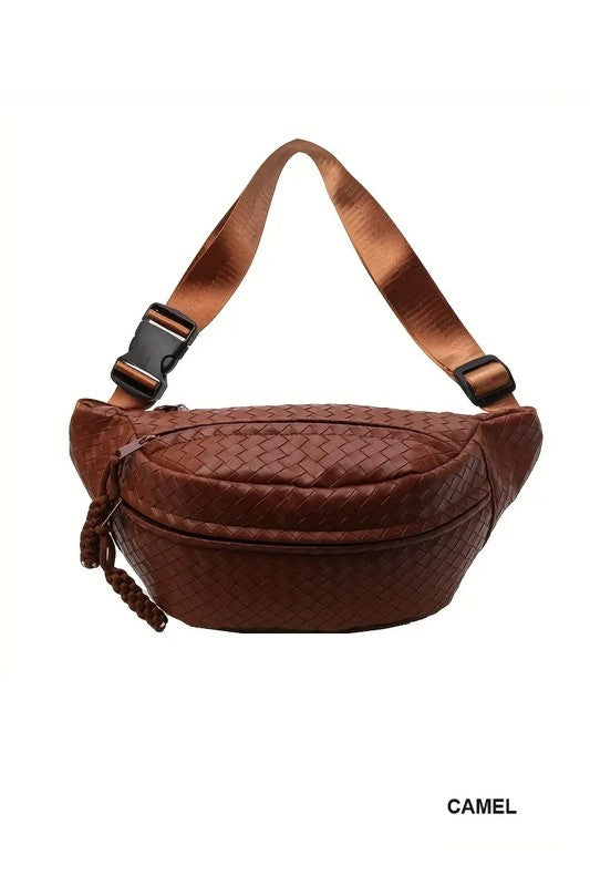 Camel Vegan Leather Crossbody Bum Bag