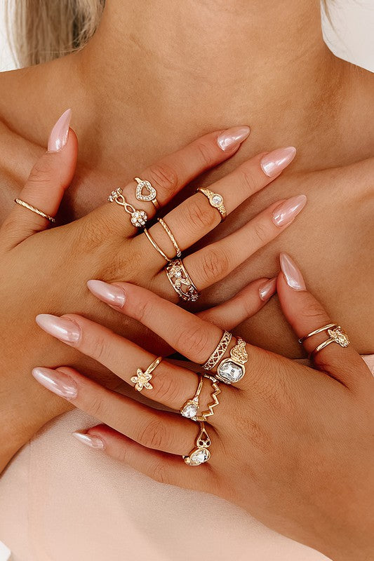 15 Piece Ring Set (Gold)