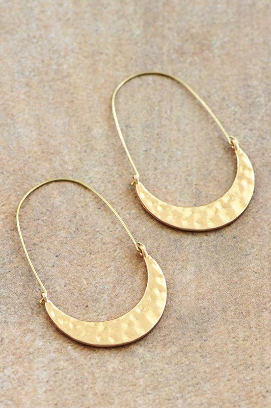 Metal Hoop Earrings (Gold)